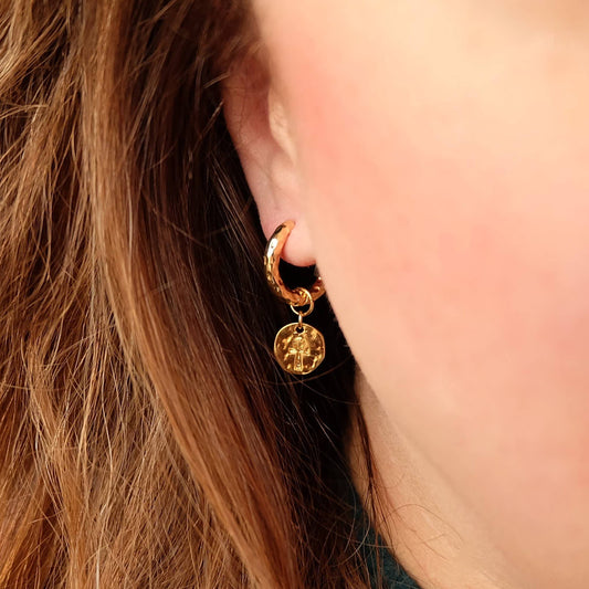 Egyptian Ankh Amulet Earrings