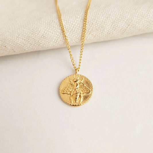 Bee Coin Necklace