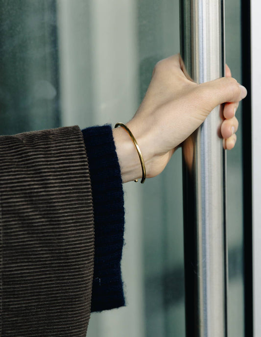 Minimal Gold Bangle, Waterproof
